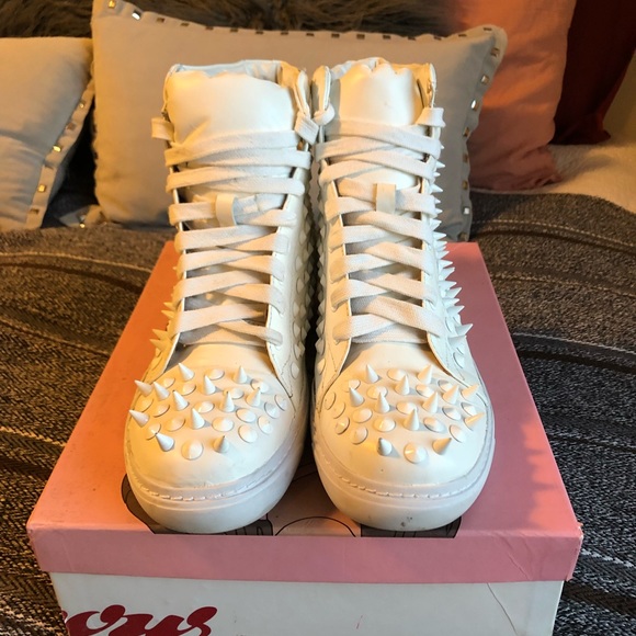 Rare Jeffrey Campbell Alva Spike Leather High - Picture 2 of 6